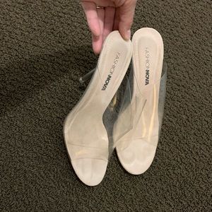 Fashion nova clear heels